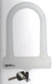 ART.LU 15 B Lucchetto ad arco Fixed Lock in silicone bianco 76 mm. x 128 mm